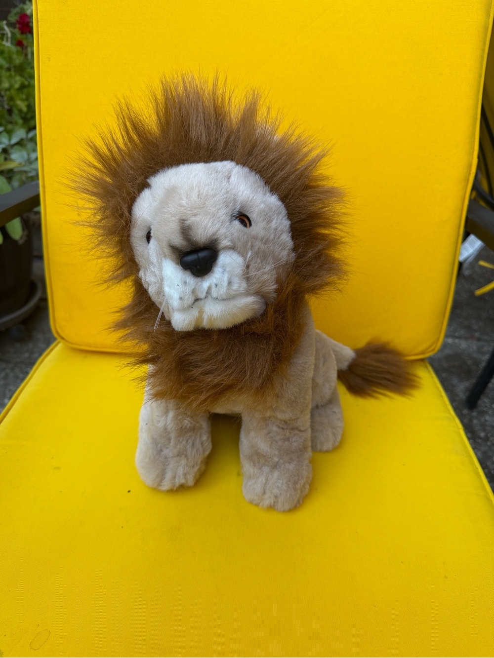 Plush Lion Stuffed Animal - Brown Mane, Beige Body